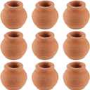 GORGECRAFT 1 Box Set of 10 Miniature Tiny Clay Pots Pottery Planter Mini Flower Terra Cotta Succulent Pots for Fairy Garden DIY Plants Office Desktop Windowsill Decoration Nursery Wedding Favors