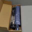 LHongL Beach Chair Umbrella with Adjustable Clamp, 45 In UPF 50+ Portable Folding Sun Shade for Outdoor Camping Wheelchair, Travel, Stroller, Patio, Golf Carts Plant Shade (Chair Not Included) (Large, Dark Blue)