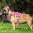 Beebiepet Heavy Duty Tactical Dog Harness for Small Dogs, No Pull Adjustable Pet Harness Reflective Service Training Easy Control Pet Vest Military K9 Working Dog Harnesses- Small, Pink Camo