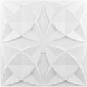 Art3d Decorative Ceiling Tile 2x2 Glue up, Suspended Ceiling Tile Pack of 12pcs White Floral