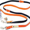 Hundefreund 6 in 1 Multifunctional Dog Leash for Medium and Large Dogs - 10ft Double Ended Adjustable - Convertible as Hands Free, Crossbody, Over The Shoulder or Double Dog