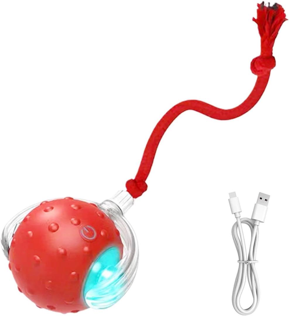 Interactive Cat Ball - 6cm Silicone Electric Rolling Ball Dog Toy | Smart Self-Rolling Interactive Dog Ball | 2025 Upgraded Cat Toys for Bored Indoor Adult Cats