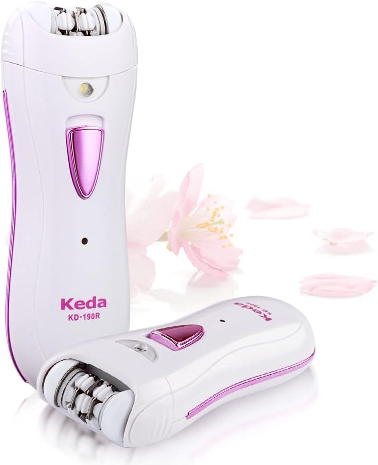 Epilator Smooth Glide Epilator for Women Face RechargeableEpilator for Women FacialEpilator Hair Remover Smooth GlideEpilator for WomenFace Bikini Hair Removal Arms/Face/Peach Fuzz White Portable Pink