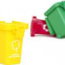 Mini Size Trash Can Toy,Garbage Truck's Trash Cans, Mini Curbside Vehicle Garbage Bin Trashcan Great for Kids Toddlers (2 Inches)