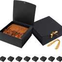 Mcfleet Black Gift Boxes with Lids 12x12x5 Inches 10 Pack Groomsmen Proposal Boxes Cardboard Gift Box for Presents, Craft Boxes for Christmas, Wedding, Graduation, Holiday, Birthday Gift Packaging