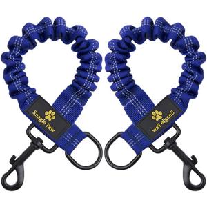 Bungee Leash Extension Attachment, 18" Shock Absorbing Lead Extension Absorber, Prevent Injury on Arm and Shoulder & Save Dogs from Getting Hurt, Great for Bicycle, Running, Walking,Blue