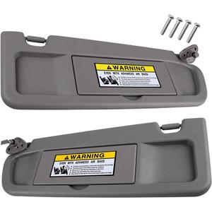 Left Driver and Right Passenger Side Sun Visor Atlas Gray Compatible with Honda Civic 2006 2007 2008 2009 2010 2011 Replaces # 83280-SNA-A01ZA 83230-SNA-A01ZA