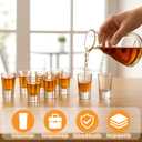 24 Pcs 0.5oz/15ml Mini Shot Glass Set with Heavy Base, Clear Cute Whiskey Glasses Cups Small Bulk Wine Cup for Wine Tasting, Vodka Liqueurs Tequila Soju Espressos (Bullet), 2.28 x 1.34 inches