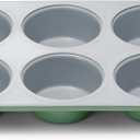 Caraway Nonstick Ceramic 6 Cup Muffin Pan  Non-Toxic, PTFE & PFOA Free  Oven Safe  Aluminized Steel Core  Small Muffin Pan for Baking Cupcakes, Muffins & More - Sage