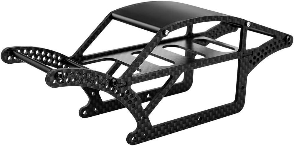 GLOBACT for TRX4M Carbon Fiber Chassis Kit RC Frame Girder Body Shell Kit 1/18 RC Crawler Car Upgrade Accessories