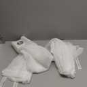 Hiasan White Sheer Curtains for Bedroom with Tiebacks, Lightweight Airy Breathable Voile Drapes Light Filtering Grommet Window Curtains for Living Room, Nursery, Farmhouse, W36 x L63, 2 Soft Panels