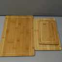 Hiware 3-piece Bamboo Cutting Boards for Kitchen, Heavy Duty Bamboo Cutting Board with Juice Groove, Wood Cutting Board Set for Meat, Vegetables