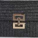Straw Clutch Purses Women Summer Beach Handbags Boho Woven Envelope Wallet Fold Over Chain Crossbody Shoulder Bag Evening Bag