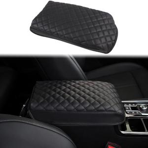 Aunginsy Car Leather Center Console Protector Cover Compatible with Kia Sorento 2021-2025 Center Console Armrest Seat Box Cover Cushion Lid Protector Pad Waterproof Anti-Scratch Interior Accessories (Black)