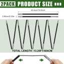 Yaocom 13.25ft 8.5mm Fiberglass Tent Poles Replacement Pre Assembled Black Tent Poles Camping Rod Parts for Hiking Outdoor Camping Backpacking