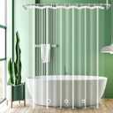 UFRIDAY Clear Short Shower Curtain Liner 72 x 66 inch,Peva Plastic Shower Liner with 5 Magnets and Hooks Shower Curtain for Bathroom or Bath Window