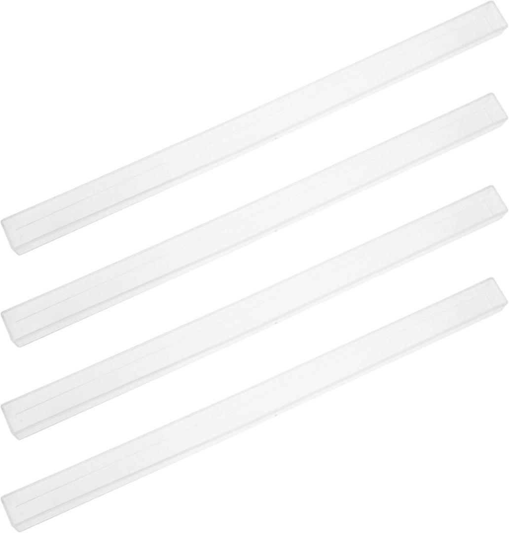 Angoily Mahjong Tile Pushers 4pcs Mahjong Racks Domino Racks Transparent Domino Tiles Holders Mahjong Game Racks Mexican Train Trays for 24mm22mm Mahjong Game Accessories Mini Mahjong Holder