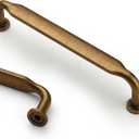 Asidrama 10 Pack 5 Inch(128mm) Antique Brass Kitchen Cabinet Handles, Cabinet Pulls Kitchen Cabinet Hardware for Cupboard Drawer Pulls (5" Hole Center)