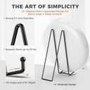TR-LIFE 16 Inch Heavy Duty Plate Stand (4 Pack) - Metal Display Easel for Large Plates, Picture Frames, Signs, Posters, and Decorative Platters