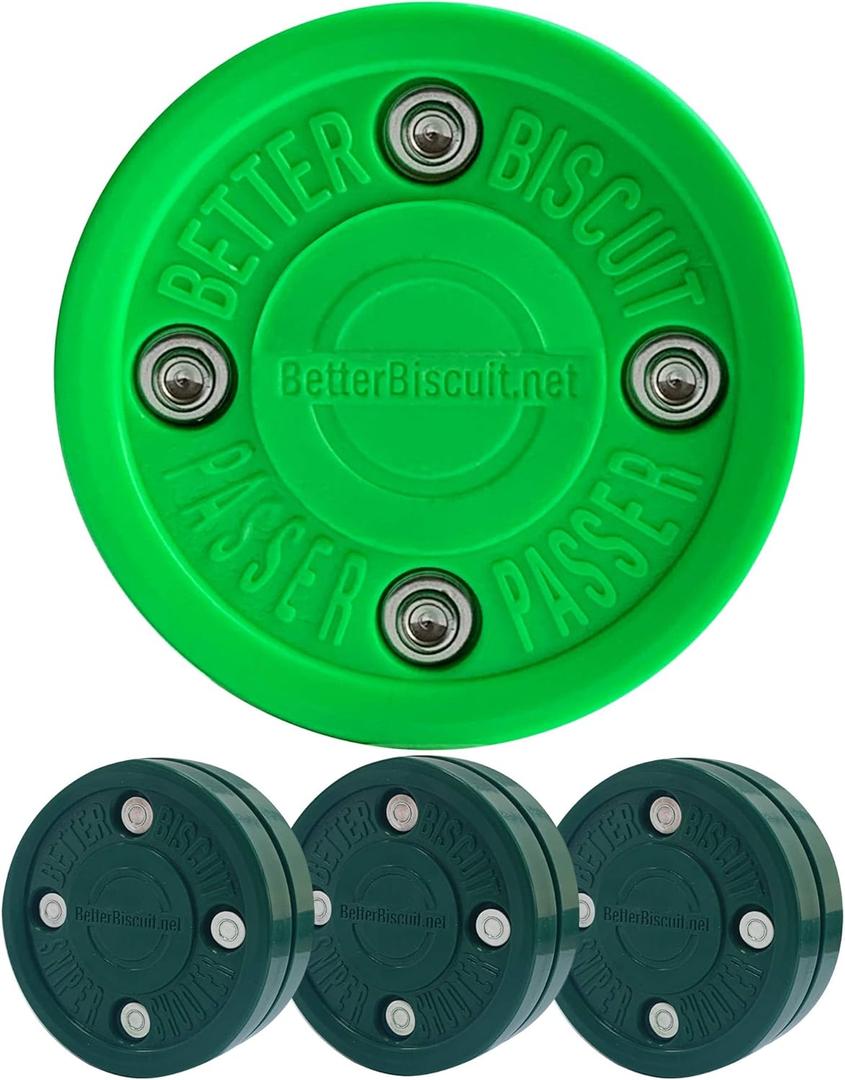 Better Biscuit 4 Pack - 1 Passer and 3 Shooter, Green/Dark Green