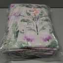 Washable Purple Green Area Rug 5'7' Boho Large Living Room Rug Lilac Lavender Floral Non-Slip Soft Oriental Vintage Color Bedroom Carpet Dining Room Nursery Home Office Indoor Decor