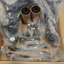 TUCAREST 12Pc Suspension Kit Fit For 2010-2014 Su-baru Outback, 2 Front Lower Control Arm Ball joint + 4 Outer Inner Tie Rod + 2 Sway Bar + 2 Boots [# 522-831 522-832 K750084 EV800049 ES3712 K9513]
