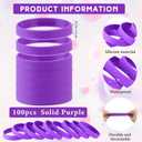 Liliful 100 Pcs Silicone Rubber Wristbands Rubber Wristband Bracelet Bands for Silicone Wristbands for Women Men(Purple)
