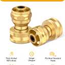 Twinkle Star Brass Hose Nozzle 3 Pack, 3/4 Inch Upgraded Heavy Duty Brass Power Nozzles, Adjustable Twist Pressure Sprayer for Garden, Patio