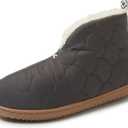 Dearfoams Women's Indoor/Outdoor Warm Up Bootie Slipper, Pavement, Small