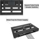 18" x 11.8" Guitar Pedal Board with Power Supply Tray, Carry Bag & Mounting Tapes Included (Black, SPB-18S)
