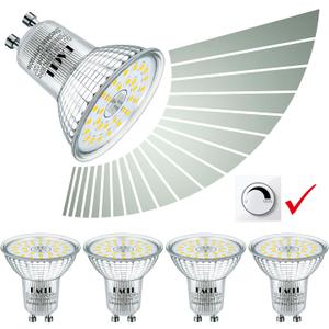 EACLL MR16 GU10 LED Bulb Dimmable, 5000K Daylight, 7W Equivalent 75W, 25,000 Hours Lifetime, Energy Efficient Light, 750 Lumens 120 Degree Flood Beam No Flicker Spotlight, 4-Pack