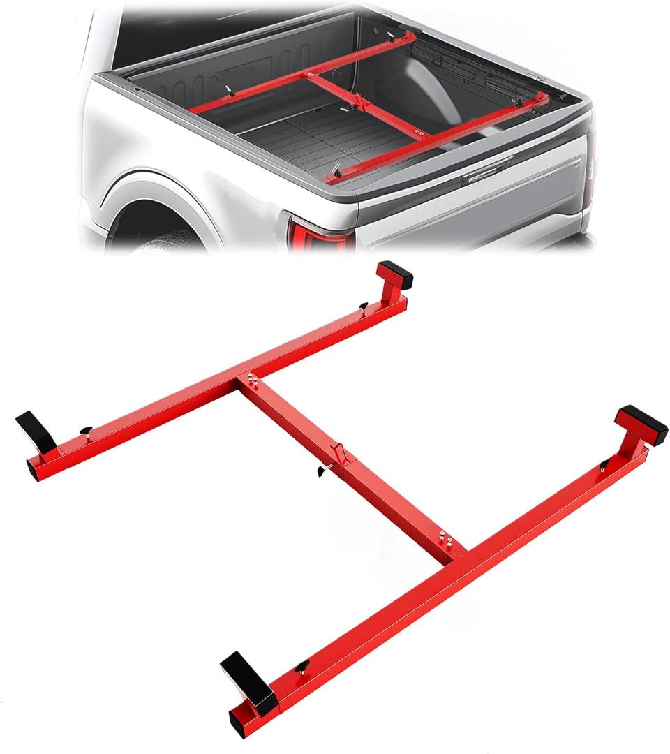 Truck Bed Lifter Box for Pickups Trucks, Heavy-Duty Truck Bed Lift Support 800 LBS Weight Capacity and Capacity Works On Beds, Red