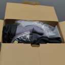 CAROMOP Luxury Faux Leather&Fabric Car Seat Covers Full Set with Breathable 3D Foam Back Support,Universal Comfortable Seat Covers for Cars,Trucks,SUVs, Front Armrests Compatible(5-Seat Black/Grey)