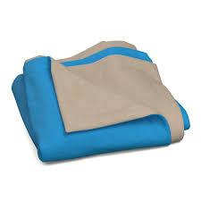 Blanket Soft Throw Blankets All Season Flannel Grey & Blue, Size 5Ft×4.5Ft