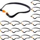 BBTO Banded Earplugs for Shooting Range Band Ear Plugs Lightweight Silicone Earplugs for Hearing Protection, Noise Reduction, Work, Construction, Sleeping, Concerts, Sports Racing(Orange,16 Pcs)
