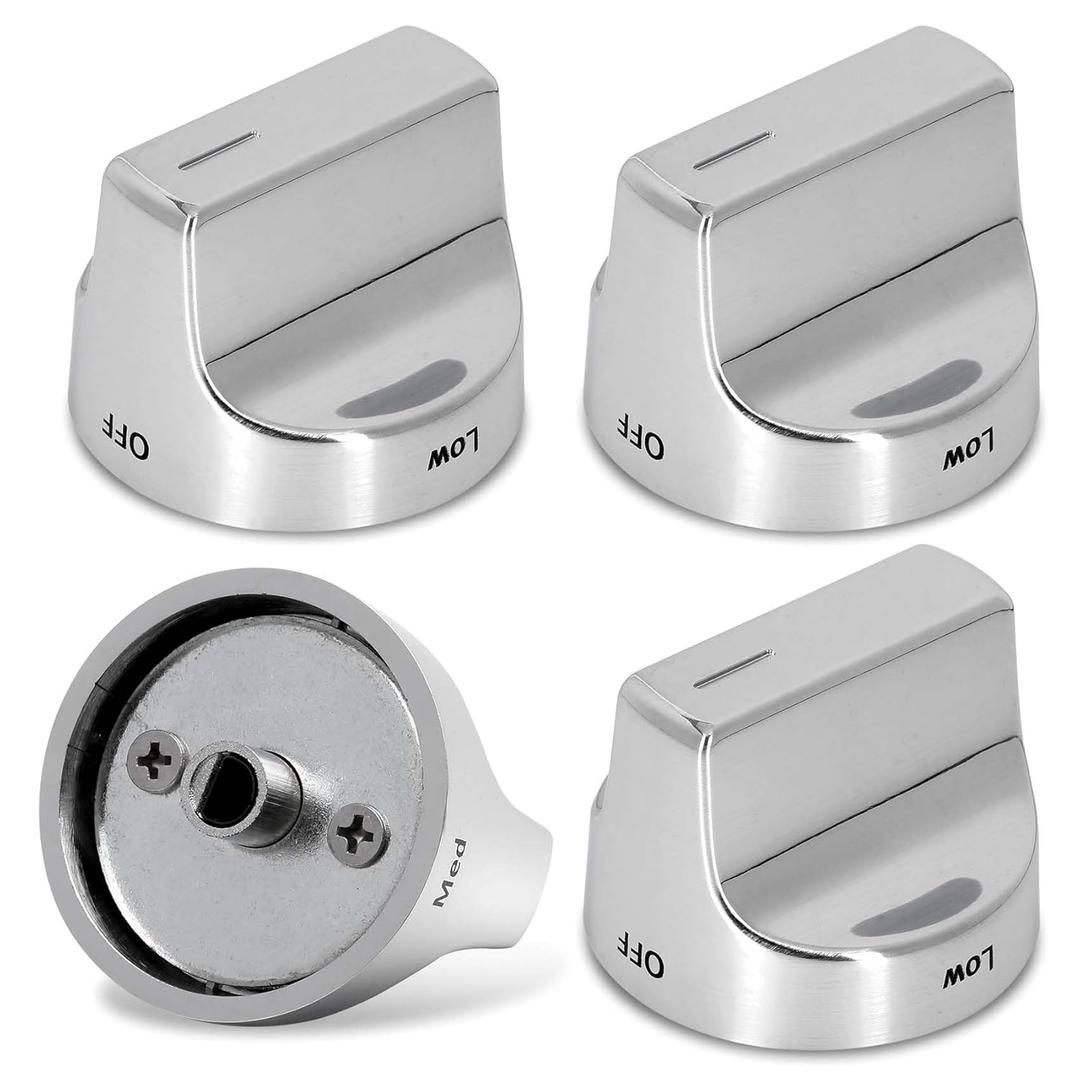 W11122880 Range Knob Compatible with Whirlpool Gas Ranges WFG520S0, WFG745H0, WFG770H0, Whirlpool Gas Range Parts Cooktop Control Knobs 4 Pcs