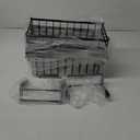 iSPECLE Freezer Organizer Bins - 15.8" to 18.1" Extendable Length Freezer Baskets for Chest Freezer for 7 Cu.Ft Deep Freezer, 2 Hanging Baskets and 4 Stackable Bins, 6 Pack Black