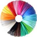 15 Bright Colors 1.75mm 3D Pen PLA Filament Refill, Each Color 10feet, Total 150 Feet 3D Pen/3D Printer PLA Sample Pack, Compatible with MYNT3D / SCRIB3D Printing Pen (Pla 15 Most Popular Solid Colors Mixed)