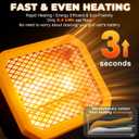 GSQQTE Golf Cart Heater 400W Battery Powered Heater 48V Carbon Fiber Fast Heating Safe Golf Cart Electric Heaters with 360 Degree Adjustable Angle, Golf Cart Accessories for Club Car/ Yamaha/ EZGO