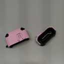 Pohgelan Compatible with AirPods 4 Case,Magnetic Automatic Lock with Phone Stand & Cleaning Kit,Compatible with Magsafe,Carbon Fiber Texture Cover -Pink