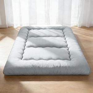 Japanese Floor Mattress Full Size, 4" Thick Futon Mattress, Gray