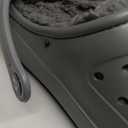 Amoji Unisex Winter Fleece Clog Fur Lined Garden Shoes House Slippers D8818 (13.5-14 Women/11.5-12 Men, Greygrey)