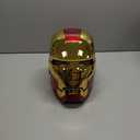 Electronic MarK 5 Helmet Gold Voice Control/Sensing/Remote Control Open/Close with Sounds & LED Eyes Light Up Super Hero Movie 1:1 model Prop. Universal Size (Red)
