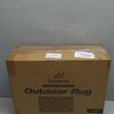 Favoyard Outdoor Rug 5x8 ft Waterproof Reversible Patio Plastic Straw Rugs for Decor Clearance Outside Large RV Camping Area Carpet Mat for Porch Deck Balcony Pool Backyard Picnic Beach Camper Door (Black & White)