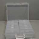 novelinks Clear 4" x 6" Photo Organizer with Handle  16 Transparent Inner Photo Storage Cases, Portable Picture Keeper & Craft Supply Box  Holds 1600 Photos-Transparent