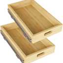2 Set Pull Out Cabinet Organizer, Soft Close Slide Out Wood Drawer Storage Shelves for Kitchen, Base Cabinet Organization for Pantry, Finished, Heavy-Duty, Bottom Assembly (12 W x 21 D)