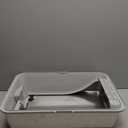 Stainless Steel Cat Litter Box, Extra Large XL Odor Free Metal Litter Box with High Sides Lid, Open Top Litter Pan Include Scoop Easy Cleaning Kitty Cat Box Anti-Urine Leakage, Non-Sticky