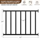 Akenow 36in H X 4 Ft Deck Railing Kit,Black Porch Railing with Screws,AAMA 2604 Coat Modular Deck Kits for Outdoor Decks, Porches & Balconies Terraces Gardens