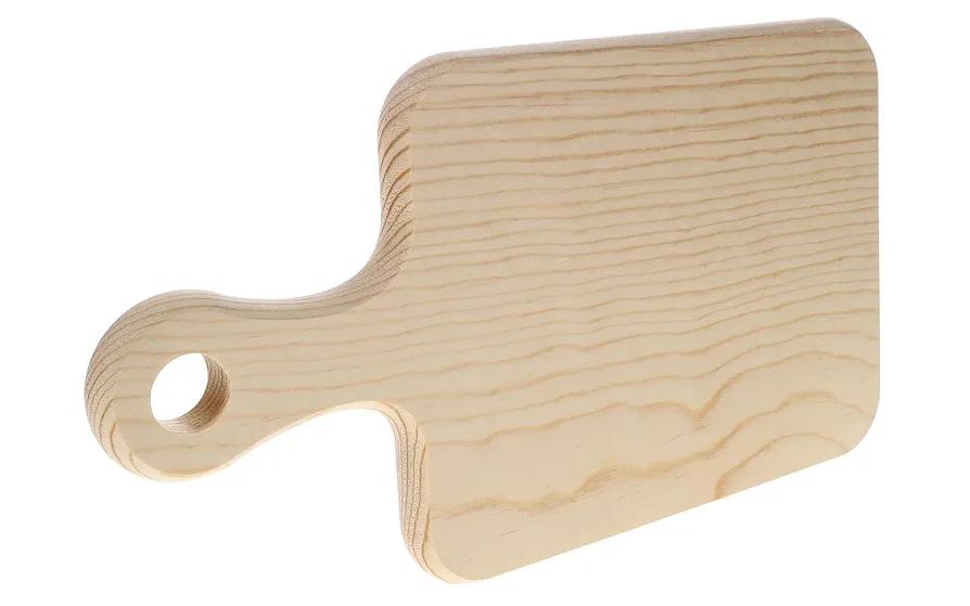 Good Wood by Leisure Arts - Rectangle W/Handle Lg 13"X7.5"X.75" Wood Panel, Board, Craft, Blanks, Thin Boards for Crafts, Wooden Board