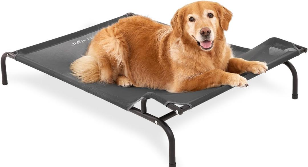 Sweetnight Elevated Dog Bed, Headrest Raised Cot for Large Dogs